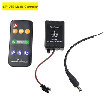 SP106E RF 9keys LED-uri Controler de Muzică DC5V-12V WS2811/WS2812 /6812/1903/Magic bandă LED digital de muzică colorat controler SPI
