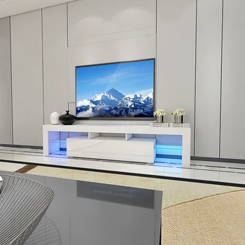 1 buc Mare 200CM TV LED Suport Durabil TV Cabinet Titularul Modern, TV Rack pentru Interior Acasă
