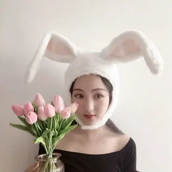 Populare fete de iepure Banda de Pluș urechi de Iepure cercuri albe urechi de iepuras Frizură cadouri pentru femei instrumente Fotografice Selfie