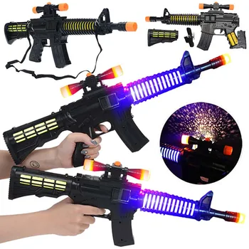 Cadou de crăciun de Sunet și Lumină de Simulare Muzica Copii Arma este Arma de Jucărie Băiat Pistol Mitralieră de Sport în aer liber-joc de Rol SX108