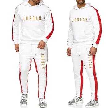 Brand Trening Barbati 2 Seturi de Piese 2020 Nou Toamna Iarna Print Hanorac+pantaloni Pulover Hoodie Sportwear Costum Ropa Hombre