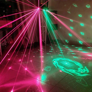 Transport gratuit 6 Lentile RGB Lumina Laser DMX512 Gobo Efecte de Iluminare Disco Bar de Dans Petrecere Acasă Modele de Sistem Spectacol de Lumini DJ