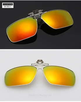 De vară din 2016 stil de ochelari de soare Miopie clip Nou model Polarizat ochelari de soare ochelari de vedere de Noapte Colorate pătrat Mic de Conducere