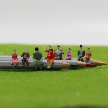 Modelul de Trenuri Așezat Oameni 1:87 Pictat Figuri de Pasageri HO Scară Miniaturală Peisaj Layout 60pcs P87S