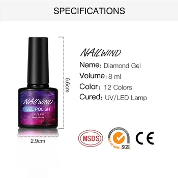 NAILWIND Gel lac de Unghii Kit 40pc/set Toate Pentru Manichiura Nails Art Design Culoare Gel Lac Soak Off Semi Permanent UV Gel Set