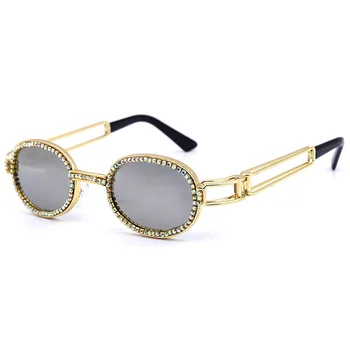 Vintage Personalitate ochelari de Soare BrandDesigner Diamant ochelari de Soare Femei Steampunk Multicolore Stras Nuante UV400 Oculos