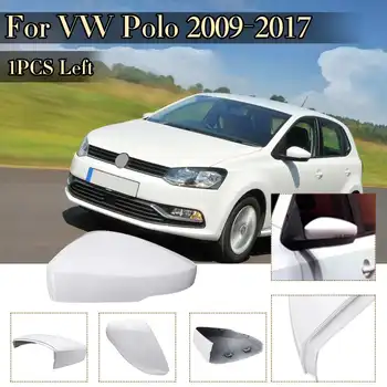 1buc Capac Oglinda Stanga Pentru VW Volkswagen Polo 2009-2017 Usa Aripa Oglinda Acoperi Shell Capac Vopsit Alb piesa de schimb