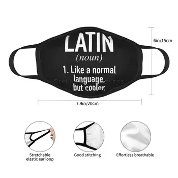 Limba Latină A Definit-Latină Lingvist Mai Bun Cadou Amuzant De Imprimare Reutilizabile Masca De Fata Latina Articolele Cuvinte În Latină Latină Cuvinte Învăța