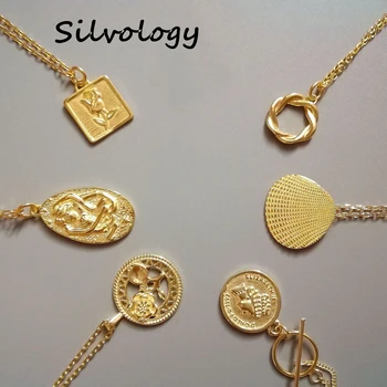 Silvology Argint 925 15 Stil 925 Colier de Aur cu Aur de 18K Serie de Înaltă Calitate 2019 Femei Colier Nou 925 Bijuterii fine