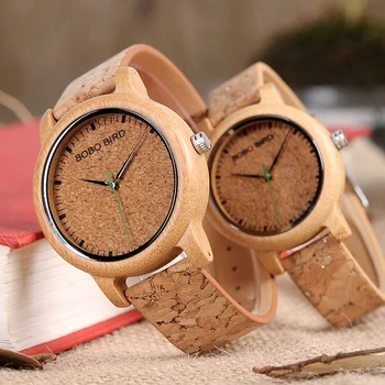 BOBO PASĂRE Ceas de Cuplu Bărbații Bambus Cuarț Ceasuri de mana din Lemn de Lemn de Ceasuri pentru Femei Cadou relogio masculino