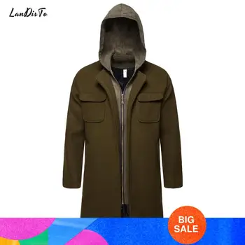 LANDISTO de înaltă calitate pentru bărbați îmbrăcăminte de iarnă pentru bărbați sacou/barbati jacheta/coreeană tendință solidă jacheta cu gluga pentru barbati/bărbați haina