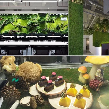 1x1m Simulare Mușchi Artificial Gazon de Iarbă Mat Acasă Gazon Peisaj de Grădină Decor birou cu aceste artificiale plante verzi.
