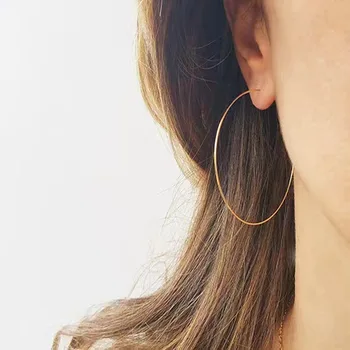 Clasic, la modă hoop cercei pentru femei 925 de bijuterii de argint lobul urechii piercing ureche catarama accesoriu active de sex feminin fata de partid cadouri