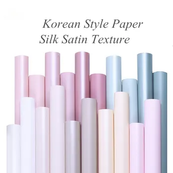 20buc Stil coreean Hârtie de Mătase Satin Textura Floral Hârtie de Ambalaj Cadou Buchet de Ambalare Ambarcațiuni de Flori Magazin Florar Consumabile
