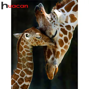 Huacan DIY Diamant Accesorii Pictura Girafa Patrat/Rotund Plin de Diamante Broderie Kit Complet de Animale Decor Acasă