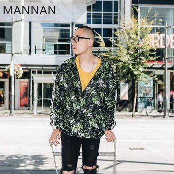 MANNAN Geaca de Iarna Barbati Modis Bărbați Iarba Canadiană Harajuku Streetwear Toamna Imprimare 3D Frunze Hanorace Strat de Haine Urbane