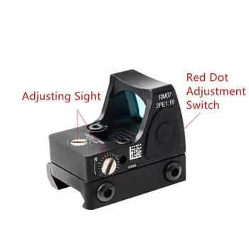 Mini RMR Red Dot Vedere Colimator Pușcă Reflex Vedere domeniul de Aplicare Potrivi 20 Mm Weaver Feroviar Voor Airsoft/ Pușcă de vânătoare