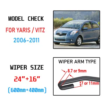 Pentru Toyota Yaris Vitz XP90 MK2 2006 2007 2008 2009 2010 2011 Accesorii Fața lamela Ștergătorului de Parbriz Perii Stergatoare pentru Masina