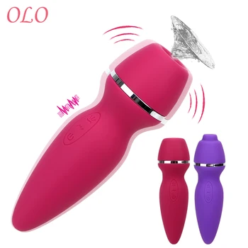OLO Clit Sucker Vibrator cu Două Șeful Sex Oral Lins sex fara preludiu Vibratoare 7 Viteza de Jucarii Sexuale pentru Femei pentru Orgasm Suge Sfarcul