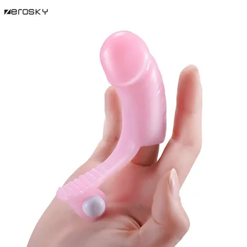 Virating Degetul Maneca cu Glont Vibrator punctul G Stimulator Masaj Jucarii Sexuale pentru Femei Produse pentru Adulți Zerosky