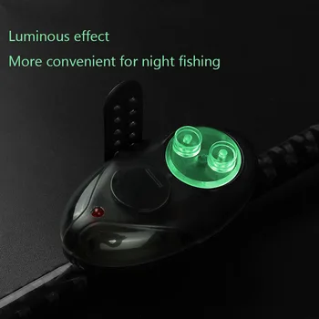 Automat tijă de Pescuit Bite Alarm LED Indicator Wireless Tampon Negru Sunet de Alarmă de Crap, Pescuit de Noapte strălucesc în întuneric