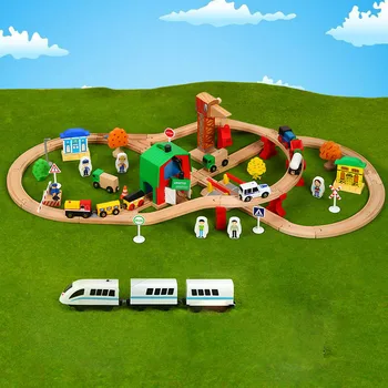 Tren Din Lemn Piesa Set Copii Din Lemn De Cale Ferată Puzzle Slot De Tranzit Lemn Thoman Piese De Tranzit Feroviar De Tren De Cale Ferată Jucarii Pentru Copii
