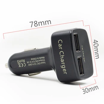 4 În 1 Dual USB Masina Încărcător Voltmetru Volți Curent Temperatura de Metri Digital Monitor Portabil Auto Tester de Tensiune