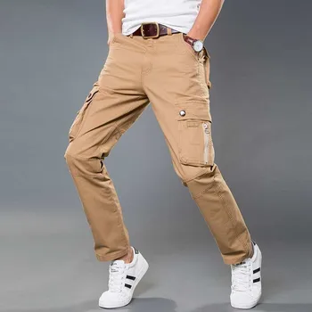 Ymwmhu Camuflaj Bumbac Respirabil Pantaloni Barbati Multi-buzunar de Toamna Pantaloni de Moda Streetwear de sex Masculin Pantaloni Plus Dimensiune Pantaloni de Marfă