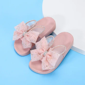 2020 Nouă Copii Papuci pentru Fete Drăguț Iepure Fluture Moda Fund Moale Papuci de Interior Antiderapante rezistente la Uzură Sandale