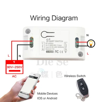 Inteligente de Automatizare Module Wifi Comutator Wireless și 433Mhz RF Control de la Distanță Prin intermediul IOS Android Telefon Calendarul de control Smart Switch