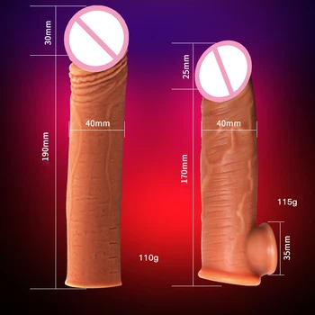 Realist Extinderea Penisului Maneca Extindere Maneca Reutilizabile Lichid de Silicon Prezervative de sex Masculin Întârziere Prezervativ Jucărie Sexuală pentru Bărbați Adulți
