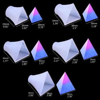 5Pcs Piramida Matrite de Silicon Epoxidice Rășină de Turnare Mucegai Piramide Orgonice Mucegai Bijuterii Instrumente