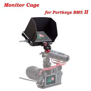 NITZE Monitor Cușcă pentru Portkeys BM5 II cu Soare Scut Capota pentru Monitor cu Ecran Rig Clemă de Cablu cușcă de Protecție