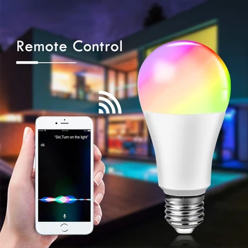 WiFi Lampa 15W E27 Lumina Inteligent Apple Homekit Inteligent cu LED-uri WiFi Bec Fiolă E27 Bec Inteligent de Start Google Echo dot Siri Apple IOS