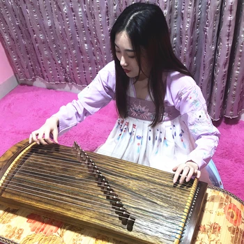 JIM Mini Guzheng Portabil Jumătate-Zheng 21 Siruri de caractere Titera Adult Copii care se Joacă de Examinare Deget de Formare Instrument Muzical