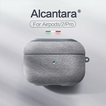SanCore Cască Cazuri Pentru Apple AirPods 1 2 3 Caz AirPods Pro ALCANTARA set cu cască bluetooth Wireless Mini Capac rezistent la Șocuri
