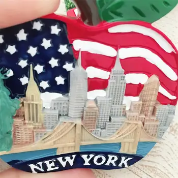 2020 Creative New York De Călătorie Suveniruri, Magneti De Frigider Celebru NewYork Clădire Rășină Fefrigerator Sticker Cadou Pentru Un Prieten De Familie