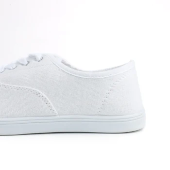 Getyoursave 2020 Primăvară și Toamnă pentru Femei Pantofi Casual Plat Plat Dantela-up Pantofi de Panza alb Pur Moda Pantofi Casual