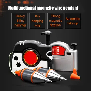 Plumb Bob Setter Magnetic Plumb-Rite Auto Cameri Cablu Quick-Stabilizarea Agățat de Sârmă Ciocan Instrument de Mână cu 3/6/4.5/8M
