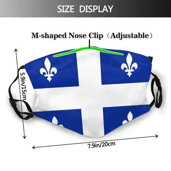 Quebec Pavilion Autocolante Masca Bărbați Non-Unică folosință Anti-Ceață de Praf Respirat Masca cu Filtre