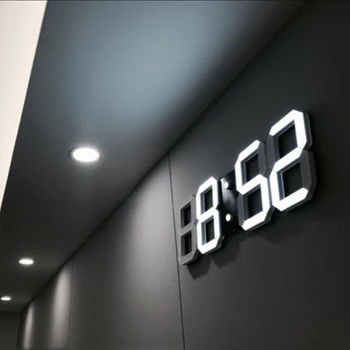 LED Ceas de Perete 3D Design Modern Ceas de Masa Digital cu Alarmă Veioza Ceas de Iluminare din spate Auto pentru Acasă Decorare Camera de zi
