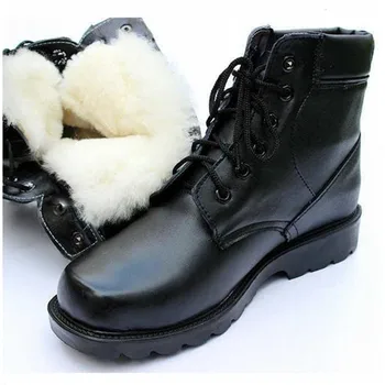 Lana Naturala Cizme Barbati Din Piele Snowboots Bărbați Militar Pantofi De Moda Vintage Casual Barbati De Culoare Mare Sus Cizme Cizme Militare