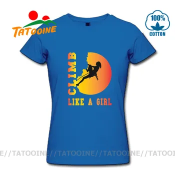 Vintage Rock Alpinism Tricou femei Alpinist T-shirt de a Urca ca o fată tricou slim fitness Rock urca tricou camiseta