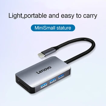 Lenovo C HUB USB Tip C la Multi USB 3.0, HDMI, VGA, Adaptor Dock Pentru MacBook Pro MateBook Accesorii Laptop USB-C Port Splitter