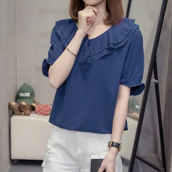 Plus Dimensiune Ciufulit Bluza Chic Topuri Femeile De Vară 2020 Noutate Coreean Liber Maneca Scurta Tricouri Supradimensionate Feminin Tunici