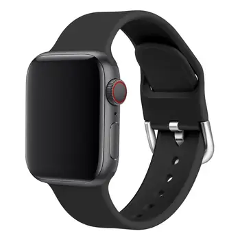 Curea silicon Trupa Pentru Apple Watch 42/44mm 38/40 mm Bratara din Cauciuc Watchbands Curea Cu Snap Design Pentru Iwatch Serie