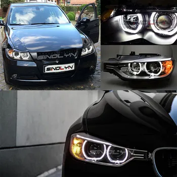 LED Angel Eyes Pentru BMW E90 E92 E60 F30 F31 E82 F10 F13 Lumini Auto Accesorii Tuning Semnalizare Halo 3D DTM LCI Stil de Acril