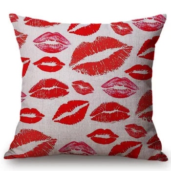 Buze Sexy Stil Pop Art Pernele de Acoperire Roșu Sărut Lenjerie de pat din Bumbac Dragoste Îndrăgostiților Cadou Home Decor Canapea Arunca Perna
