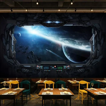 Personalizate 3D Tapet Fotografie Spațiul Cosmic Cabina Spatiala Pictura pe Perete 3D Restaurant Hotel, Cameră de Jocuri de noroc pe Internet Murale de Perete de Hârtie