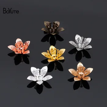 BoYuTe (100 Piese/Lot) 12*7MM Metal Alamă Două-strat de Flori Materiale Handmade Bijuterii Diy Constatările Componente